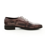 Кафяви официални мъжки обувки, естествена кожа - всекидневни обувки за целогодишно ползване N 100015026